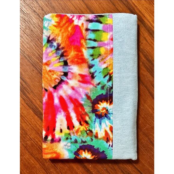 Handmade Tie-Dye & Denim Fabric Notebook Pad Cover 6"x 9.5" - Picture 3 of 3